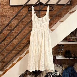 Reformation Cream Midi Dress